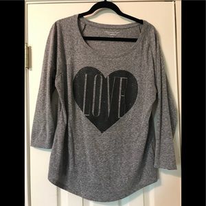 American Eagle 3/4 sleeve xl Love Tee